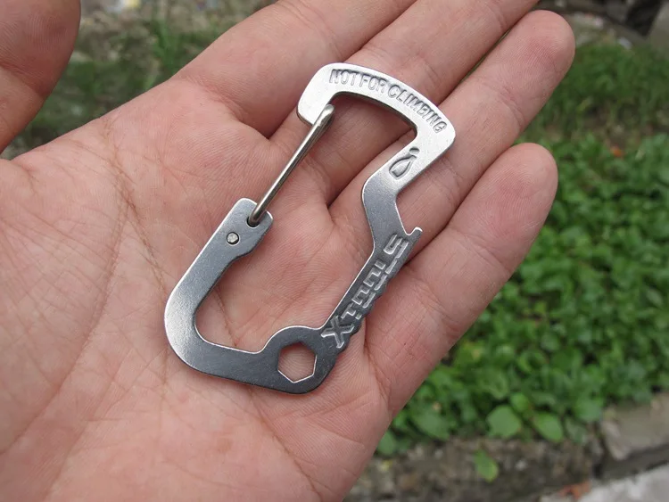 5 шт. Открытый нержавеющей стали карабин удобный d-типа многофункциональный висит