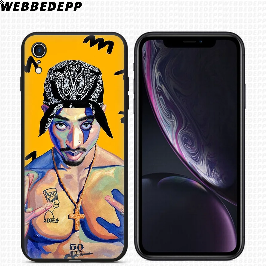 Мягкий силиконовый чехол WEBBEDEPP 2pac Tupac для iPhone 11 Pro Xr Xs Max X или 10 8 7 6 6S Plus 5 5S SE Case |