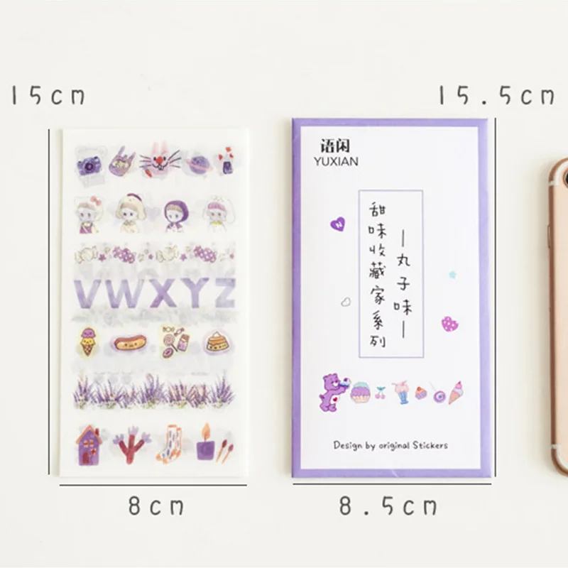 6 листов/партия Мультяшные растения Фруктовые животные бумажный декоративный