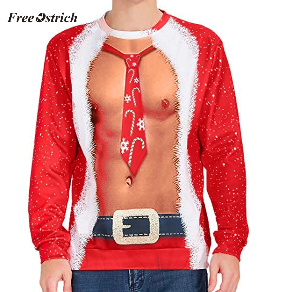 Бесплатная доставка Мужская Рождественская Толстовка с 3d принтом большие