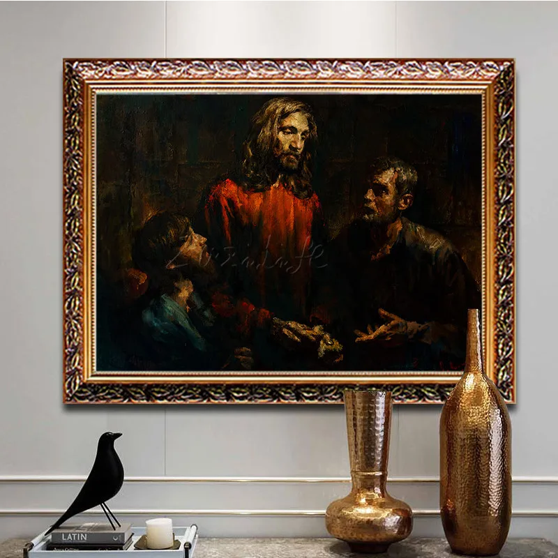 Картина маслом на холсте с изображением Иисуса Христа|art pictures|picture for living roomcanvas poster