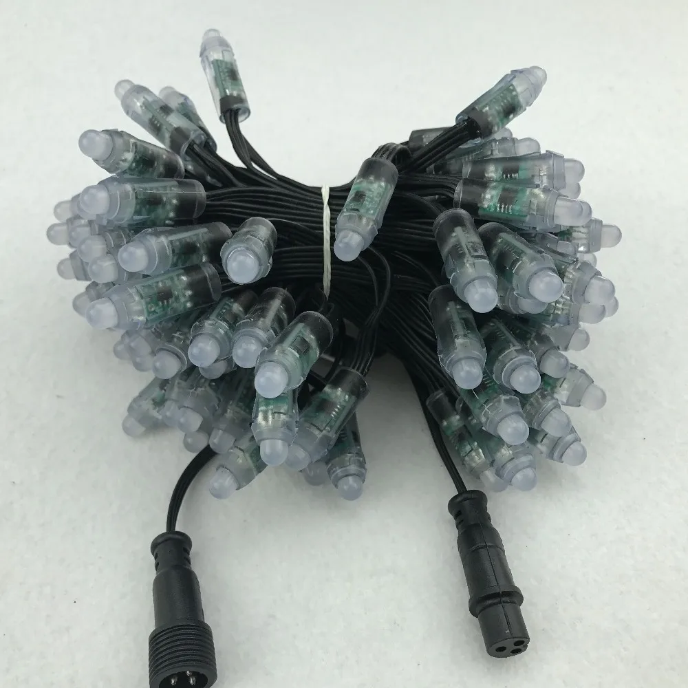 WS2811 RGB светодиодный Интеллектуальный пиксельный узел все черные 18AWG) провод IP68 С 2m