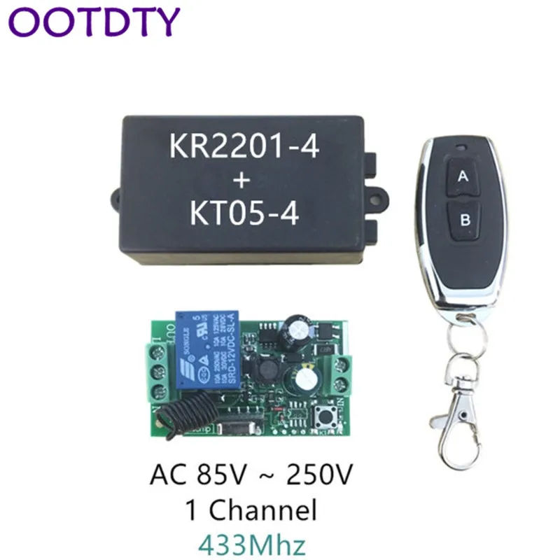AC 220V 1CH RF 433MHz Wireless Remote Control Switch Module Learning Code Relay | Электроника