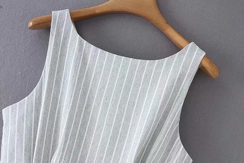 TB48-19115 European and American fashion striped back dress