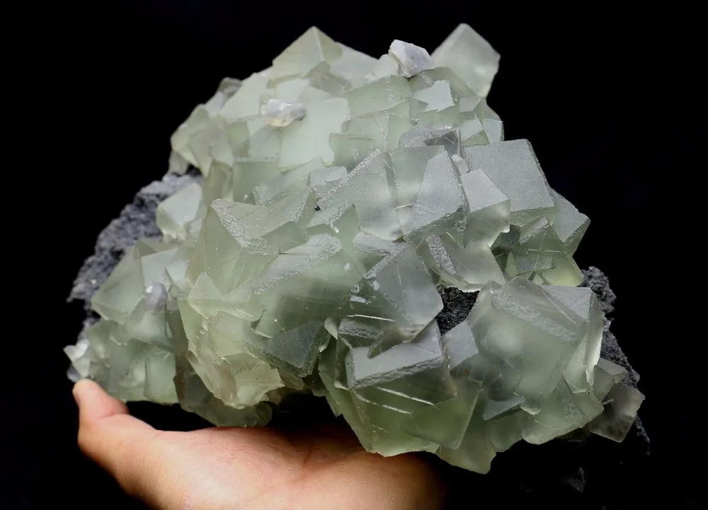 5942 г Природный редкий зеленого флюорита кристаллы минеральные образца #0003|specimen| |