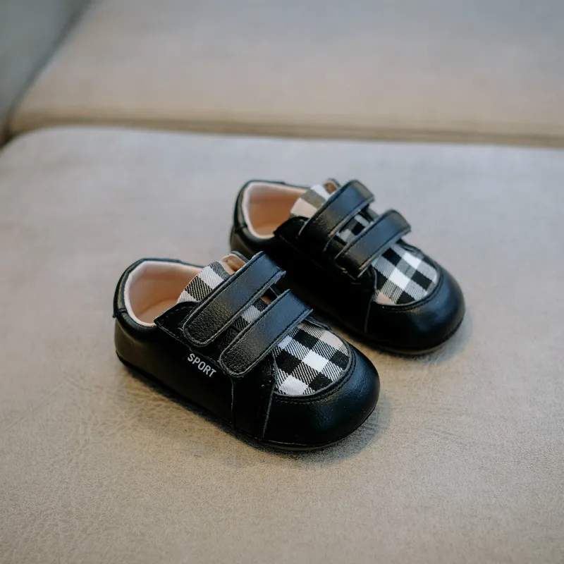 Super Soft Infant Walking Shoes 0-1 Years Old Baby Toddler Lattice Kids Hook Loop Leather Moccasins Boys 15-19 | Детская одежда и