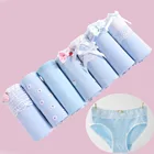 Трусики женские хлопковые, 7 шт.лот, кружевные