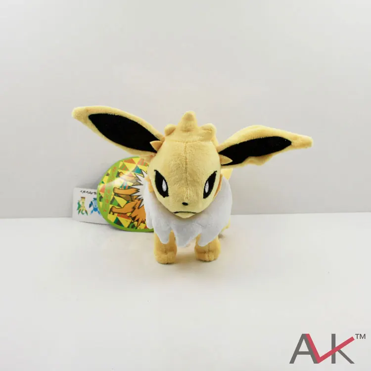 Монстры стоя Eevee Монстр Espeon Jolteon Umbreon Vaporeon Flareon Glaceon Leafeon Плюшевые игрушки куклы 14~ 19 см 5 шт./партия - Цвет: Jolteon