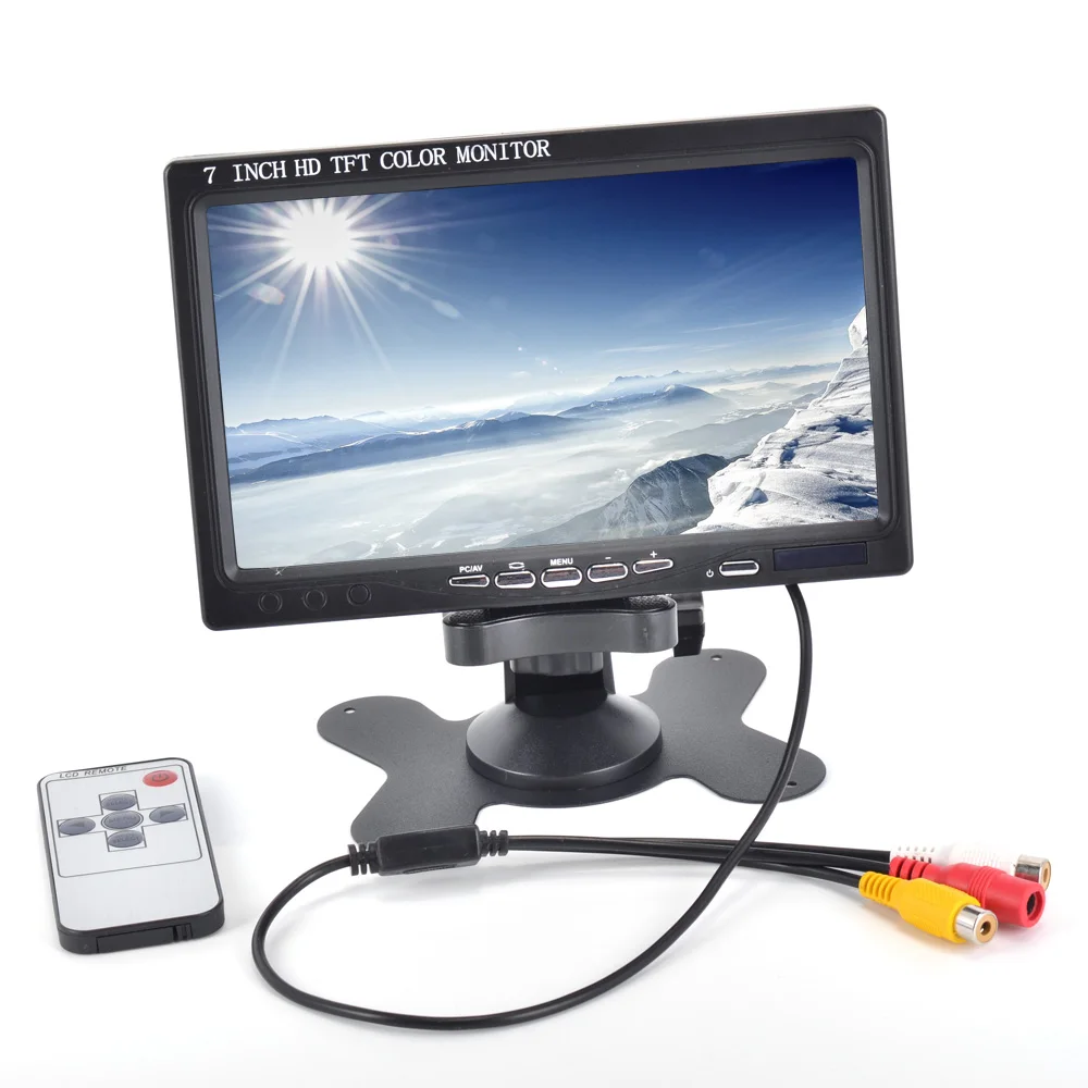 7-дюймовый ЖК HD 1024*600 автомобильный монитор с разрешением HDMI VGA AV цифровой дисплей