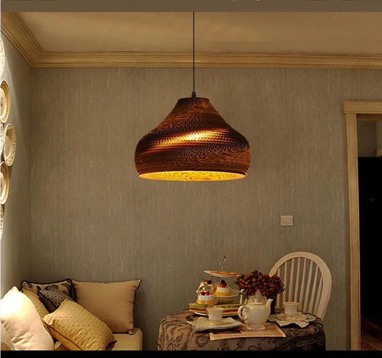 

Personality paper honeycomb pendant lights cardboard personalized living room restaurant cafe clothing store pendant lamps