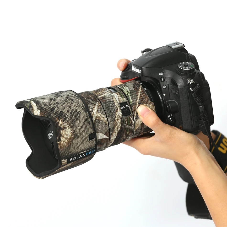 Линзы ROLANPRO камуфляжный чехол от дождя для объектива Nikon AFS 24-70 мм F2.8G защитный