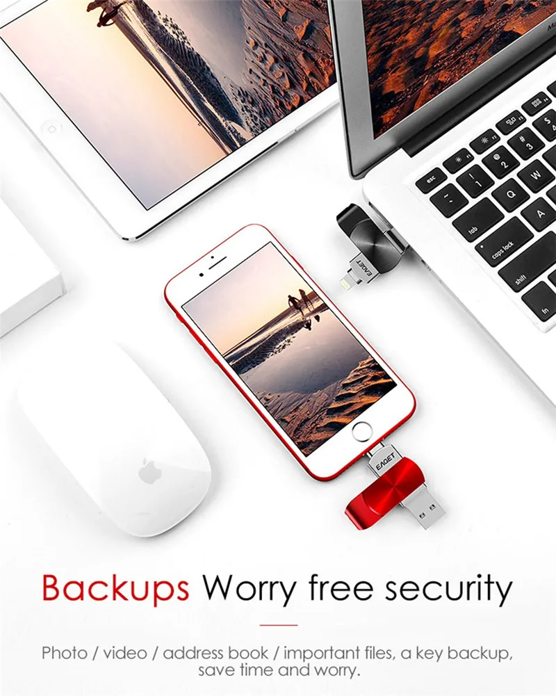 Eaget I66 OTG USB флеш-накопитель 64 Гб 128 ГБ USB 3,0 Флешка 128 ГБ флеш-накопитель шифрование MFI металлическая ручка-накопитель 64 ГБ для iPhone ПК