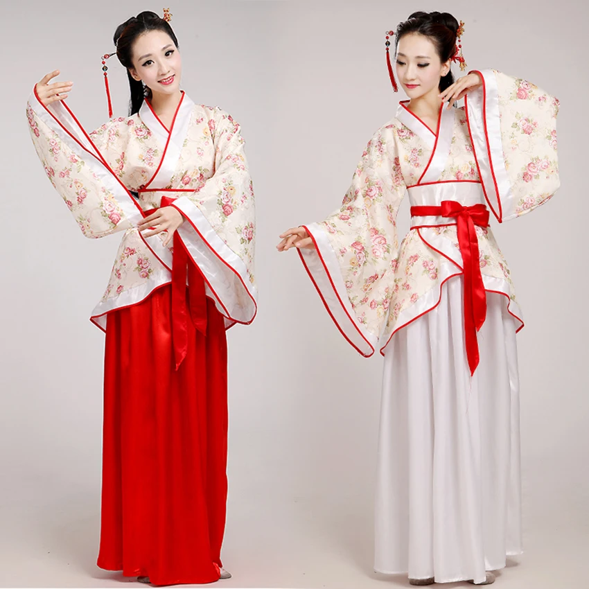 Древнее платье Hanfu Tangsuit традиционная китайская одежда династия элегантный стиль принцессы народный танцевальный костюм праздничная одежда