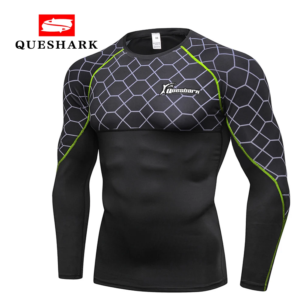 Queshark Мужская термальная Wintergear компрессионная Термоодежда с длинным рукавом футболки быстросохнущие гибкие