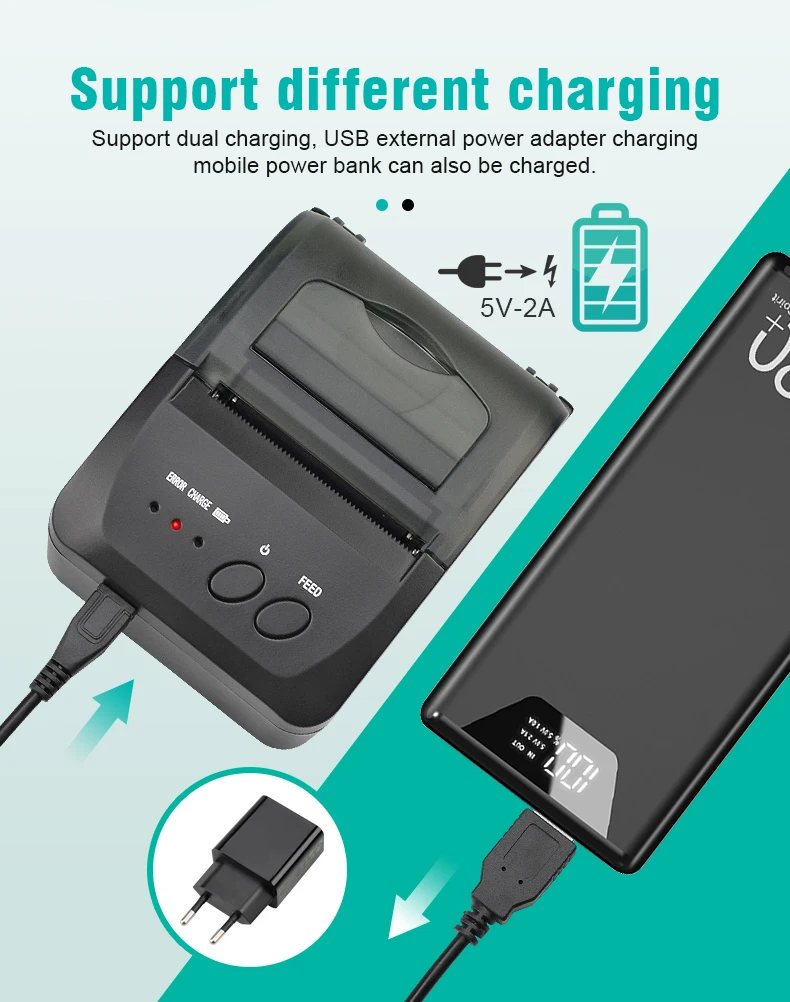 Дешево! JEPOD JP-5809LYA 58 мм USB Термальный чековый принтер Bluetooth беспроводной банкнот-принтер для Android, IOS, Windows системы
