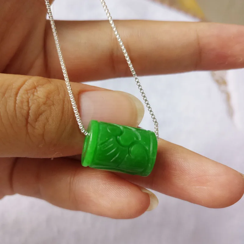 Изящные Ювелирные изделия из натурального зеленого нефрита|Ювелирные шармы| |