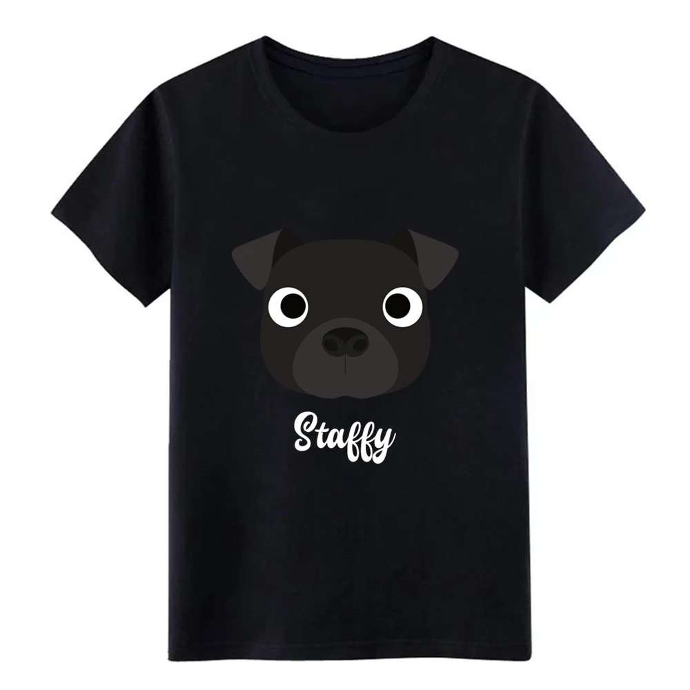 Staffy staffordshire bull terrier Футболка мужская Трикотажная футболка из 100% хлопка с круглым