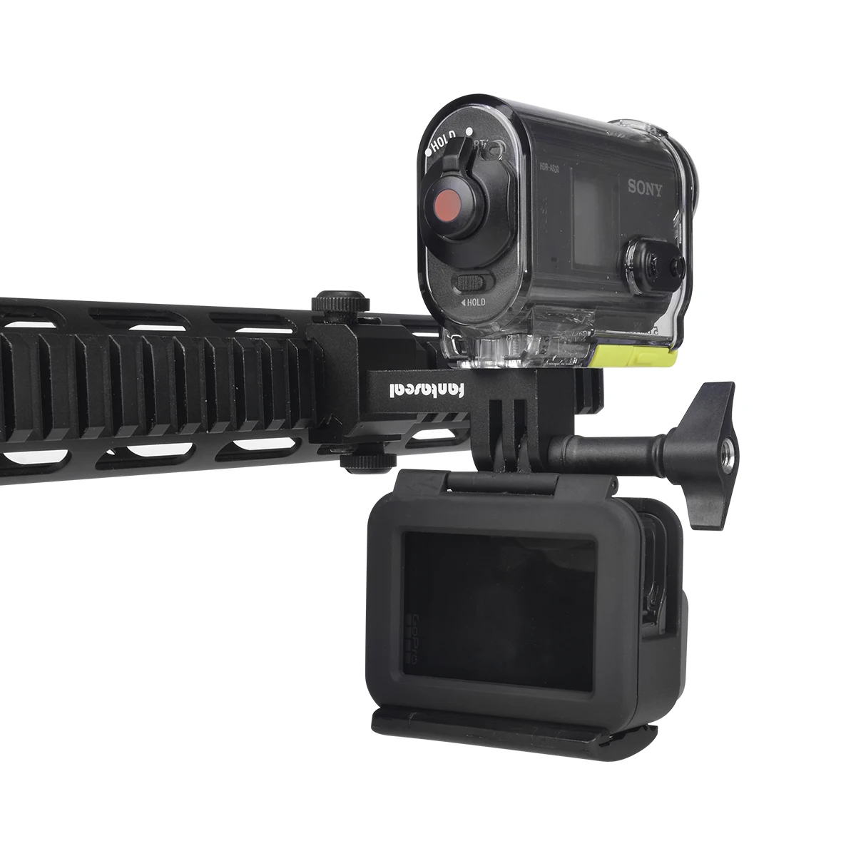 Экшн-камера боковое Крепление Пикатинни адаптер Комплект для Gopro Hero SONY FDX HDR Охотничья винтовка пистолет карабин страйкбол