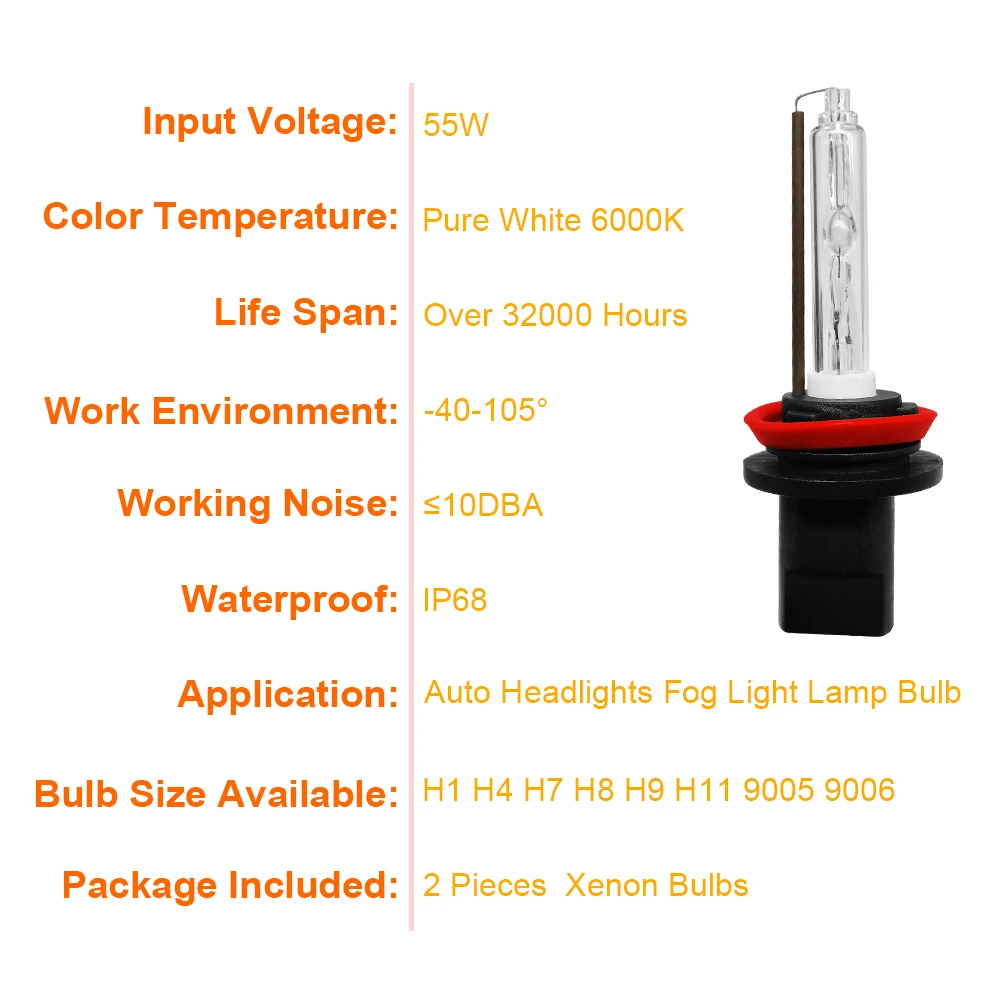 Roadsun 6000K 55W 8000Lm H1 H7 H8 H9 H11 H4 9005 9006 HB4 AC HID ксеноновая Автомобильная головка светильник Светильник Авто Автомобиль Мотоцикл