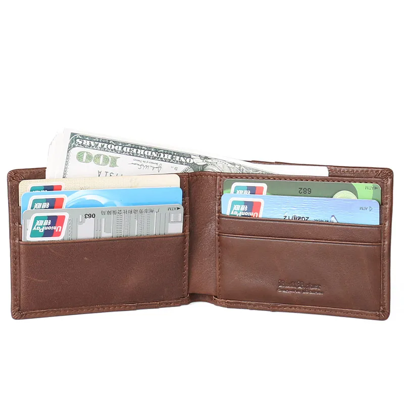 Роскошный Повседневный мужской кошелек Ruil в стиле ретро из 100% натуральной кожи