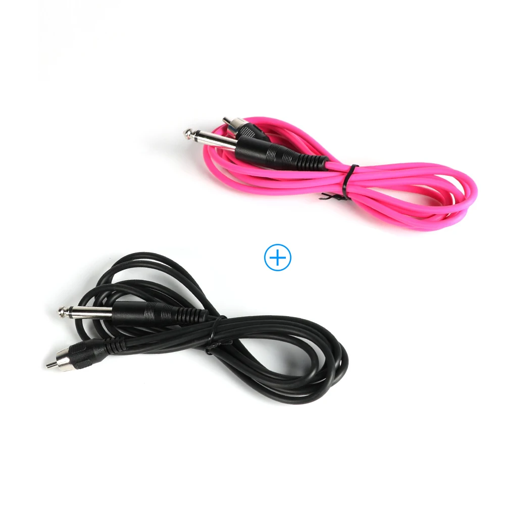 Black and Pink Новая горячая распродажа 1,8 м силиконовая тонкая линия RCA интерфейсный кабель зажимной переключатель крюк линия конверсионный комплект источник питания - Цвет: Black and Pink