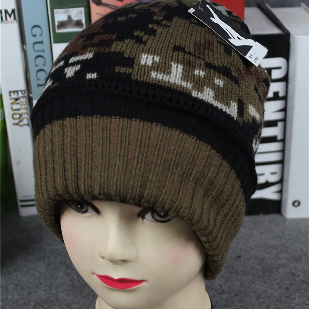 Женская вязаная Лыжная Шапка Skullies Теплая Шапка-бини для защиты ушей 10Jan 21 2019 |