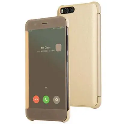 Золотой Xiaomi mi 6 Чехол-книжка, кожаный чехол,, 5,15 дюймов, Xiaomi mi, 6 Чехол, роскошный, армированный, матовый, противоударный, Xio mi 6 Чехол, смарт-чехол - Цвет: Золотой