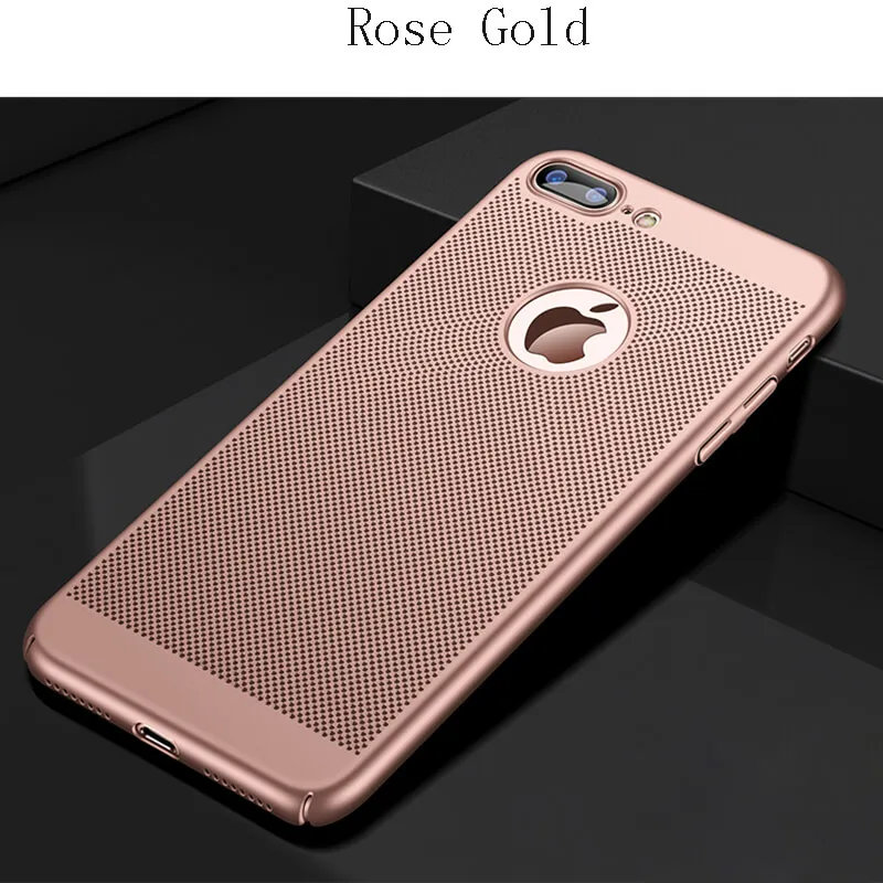 Розовый Охлаждающий чехол для телефона для iPhone X 8 7 6 6s Plus 5 5S SE теплоотвод матовый пластиковый жесткий компьютер чехол для iPhone 11 Pro X XS MAX XR - Цвет: Розовый
