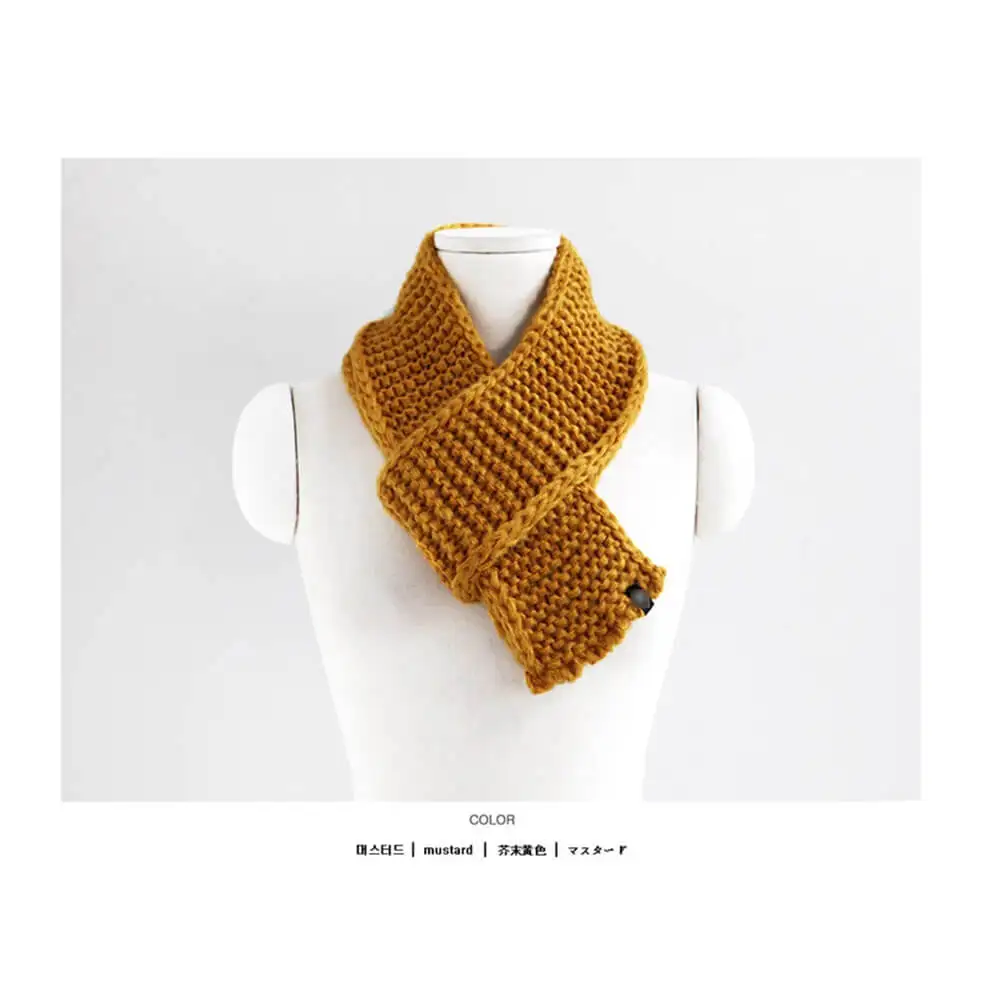 2017 Корейский шерсти вязать шарф мужчин и женщин осенью зимой сплошной цвет диких