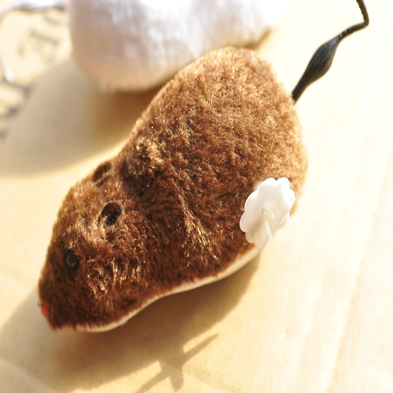 1 шт. коричневый белый плюшевый бегущая ветрозащитная мышь смешные страшные