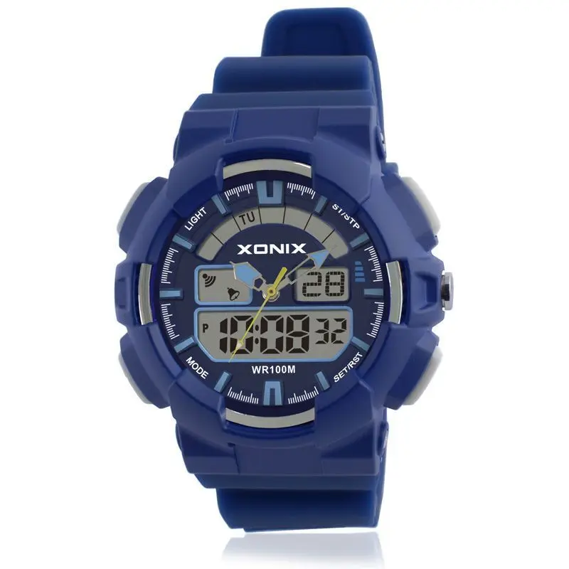 Спортивные Брендовые мужские спортивные часы аналогово цифровые светодиодные