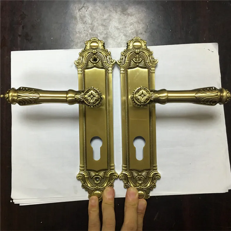 for The European bronze copper interior room door lock handle antique solid wood bedroom | Автомобили и мотоциклы