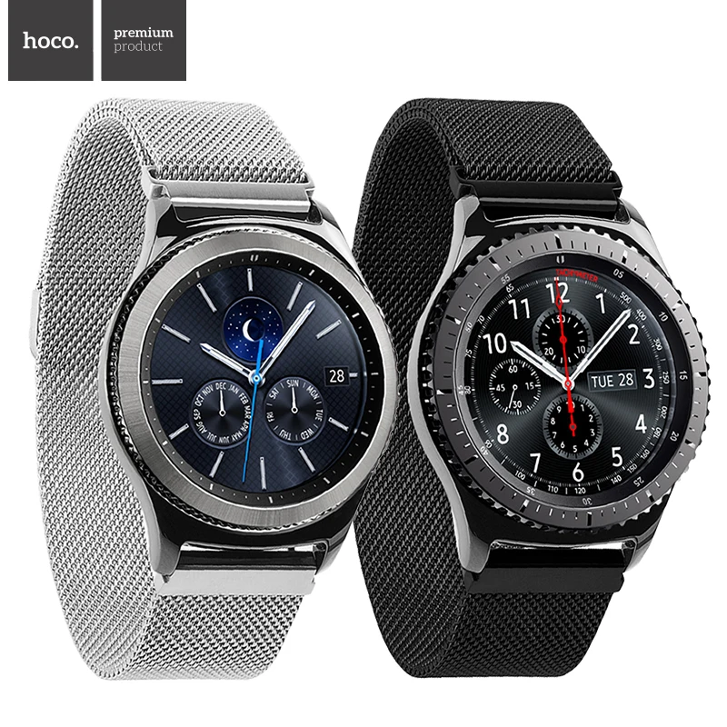 HOCO Миланская петля с магнитным замком для часов samsung gear S3 Classic/Frontier Galaxy Watch 46 мм, Смарт-часы, ремешок на запястье