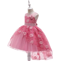2019 new children dress kids girls lace flowers fishtail dresses for wedding party girls prom dance dress for night party