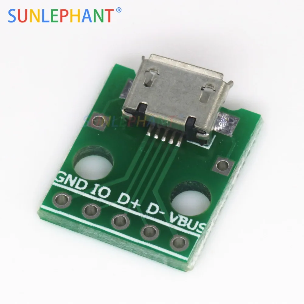 1 шт. микро USB для DIP адаптера 5pin гнездовой разъем B Тип PCB конвертер|Интегральные
