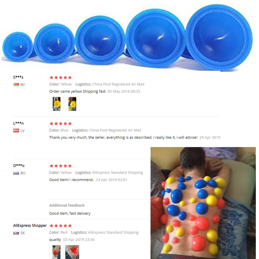 Вакуумные банки 12 шт. массажные чашки для тела набор антицеллюлитных банок