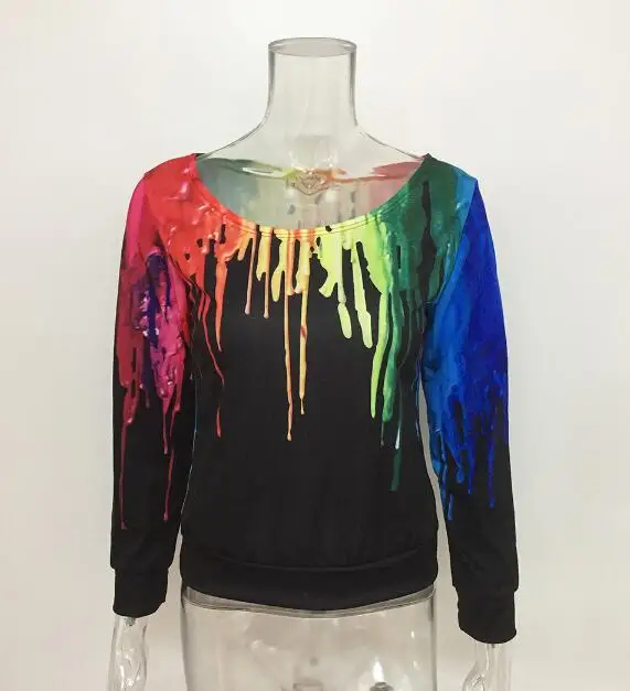 Для женщин большой круглый ворот с соединением внакрой Цвет столкновения одежда