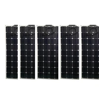 flexible panneau solaire 12 v 100 w 5 pcs solar battery charger placas solares 500w 220v marine yacht boat caravan car camping