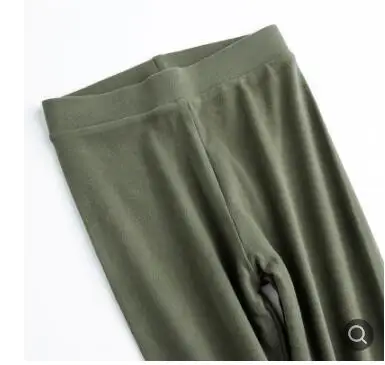 Thin Green Babbytoro женские теплые толстые и тонкие хлопковые Высокая талия широкий пояс карамельный цвет коричневый кофе зеленый плюс размер 4XL 3XL L джеггинсы - Цвет: Thin Green