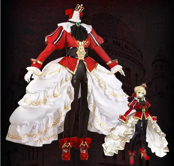 Аниме! Fate/EXTELLA LINK Nero Princes император великолепный дворец Готическая униформа