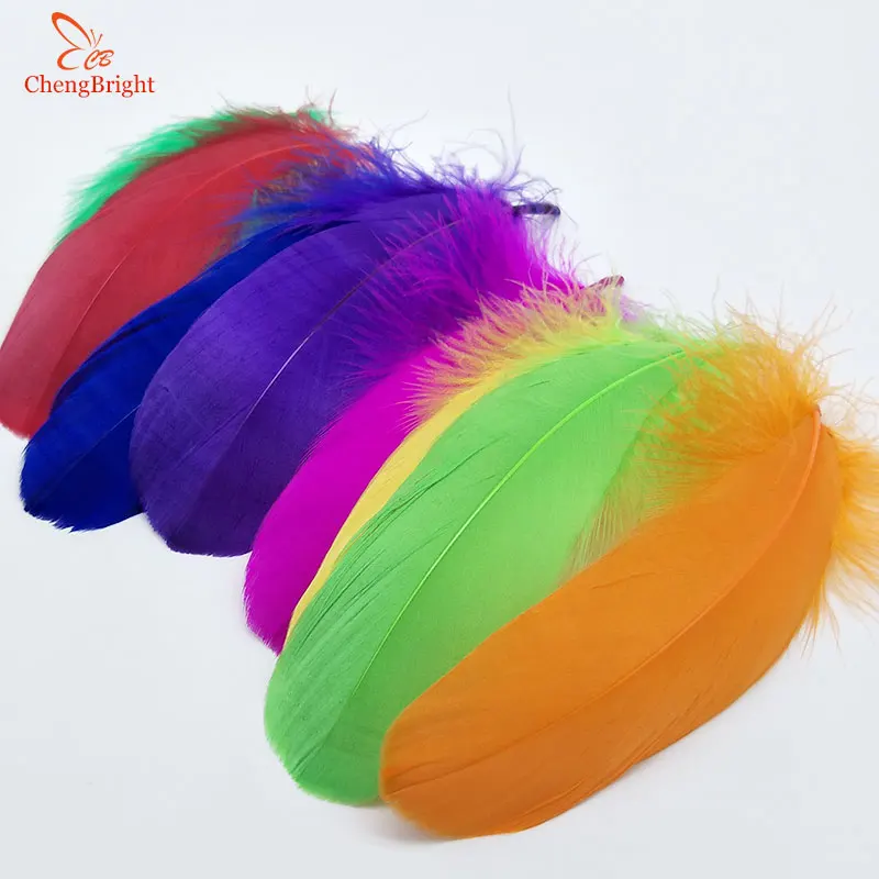 

ChengBright оптовая продажа, 20 шт., высокое качество, натуральные гусиные перья, 5-7 дюймов/13-18 см, DIY украшения, гусиное перо