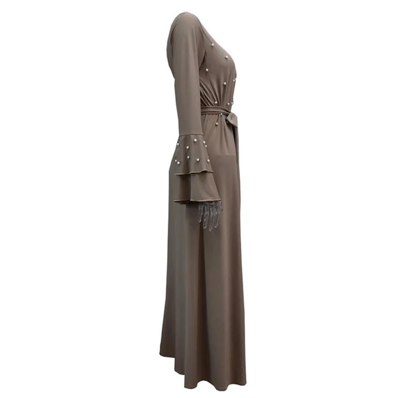 Женское платье Кафтан Abaya хиджаб с бусинами в арабском стиле Дубае 2019|Женские
