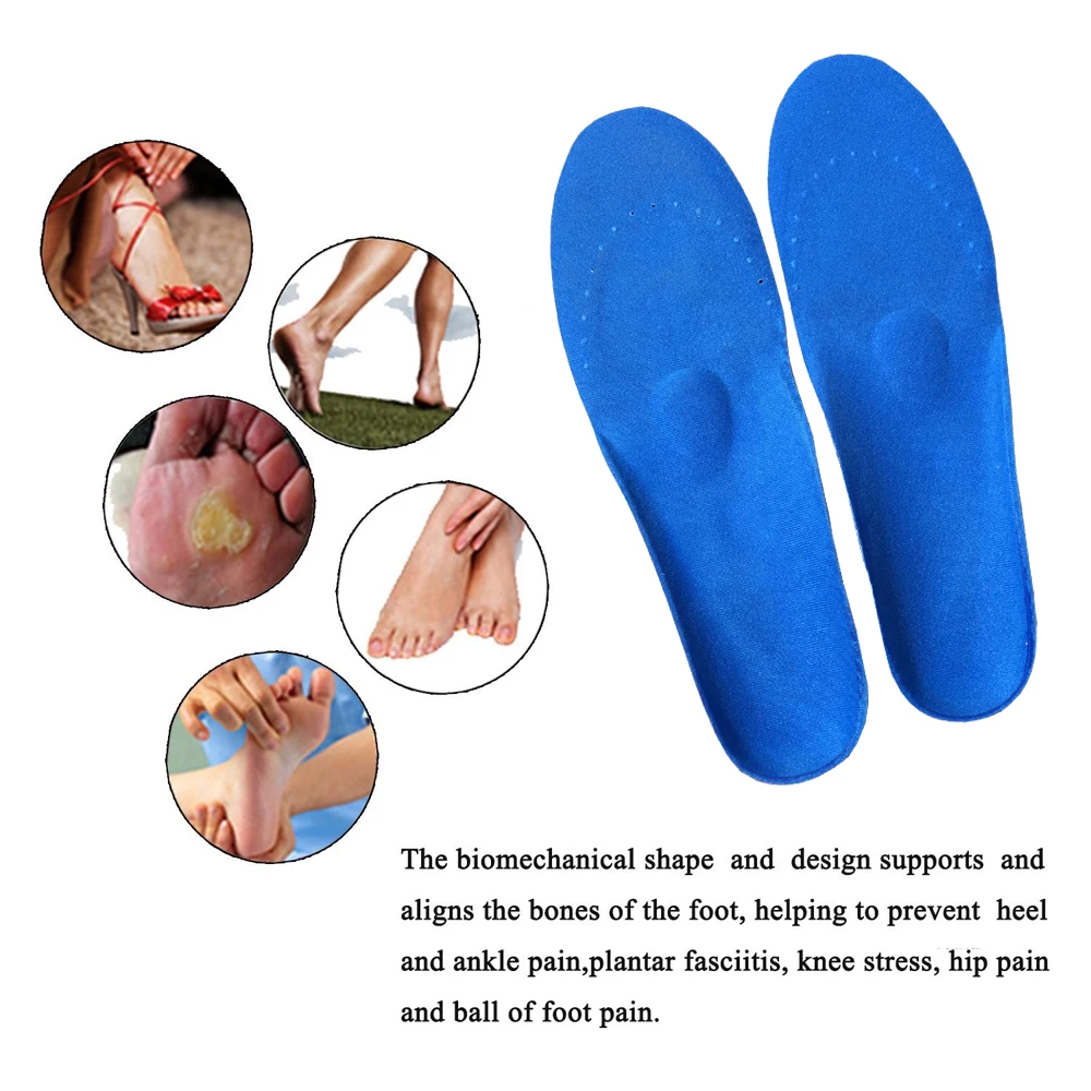 Bocan Gel Insoles Foot Care for Plantar Fasciitis Heel Spur Running Sport Insoles Shock Absorption Pads Arch Orthopedic Insole