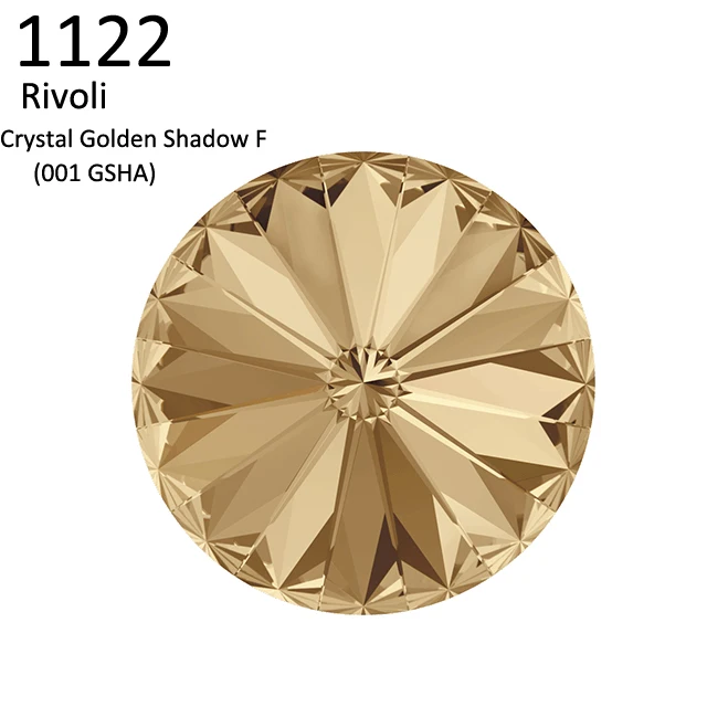 (001 GSHA) 1 шт.) с украшением в виде кристаллов от Swarovski 1122 круглые Rivoli камня(без отверстия) фольгированная Австрия Стразы для бижутерии, материал для рукоделия - Цвет: (001 GSHA)
