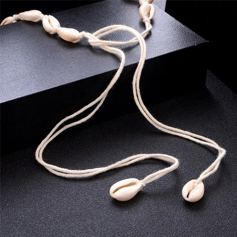 2021 Мода 1 шт. Rope Chain натуральный ракушка колье чокер с галстуком бабочкой воротник