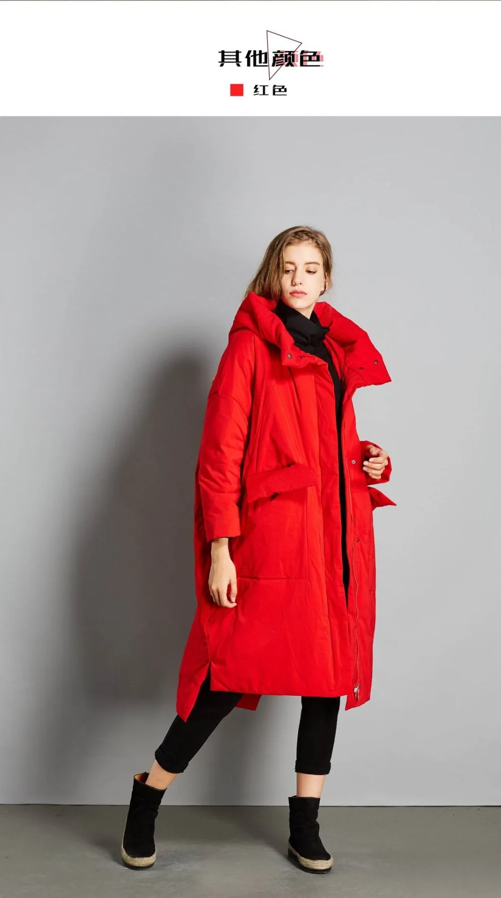 High Quality Winter New Collection loose style Hooded Long Down Coat Female Winter Warm Thick Down Jacket wq647 factory outlet