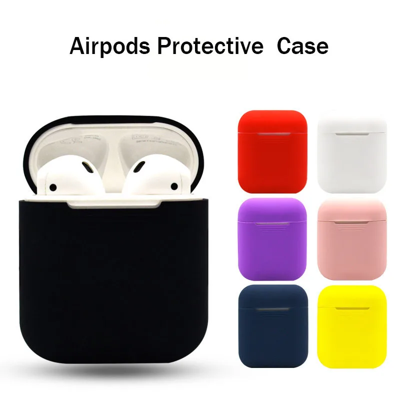 Противоударный мягкий силиконовый чехол для наушников AirPods 1 2 защитный Apple IPhone Air