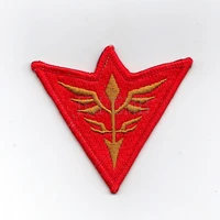 red background gold design 100embroidery gundam neo zeon military tactical morale embroidery patch badges b2444