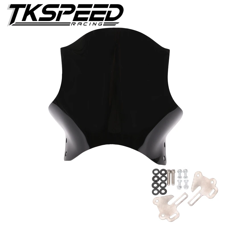 Motorcycle Windshield/Windscreen Screws Motocicleta Wind Deflector Bike For Honda CB400 Super Four CB400SF transparent/Black | Автомобили