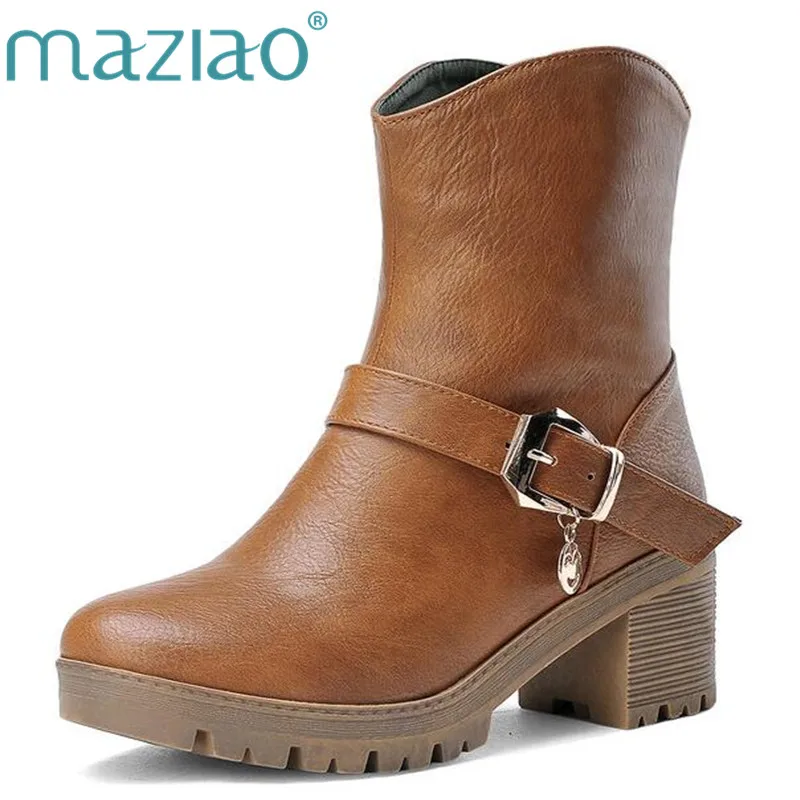 MAZIAO/женские ботинки Новинка 2018 года Модные осенние женские ботильоны